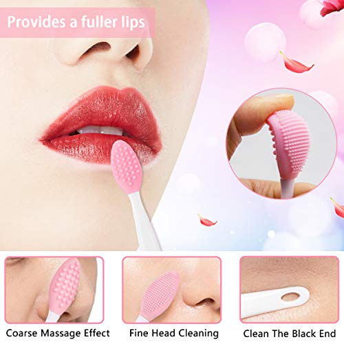 5PCS Silicone Scrubber Set, Lip Scrub Brush, Silicone Face Cleansing Brush, Face Applicator Tool and 2PCS Exfoliating Brushes for Men Women - style: style 1