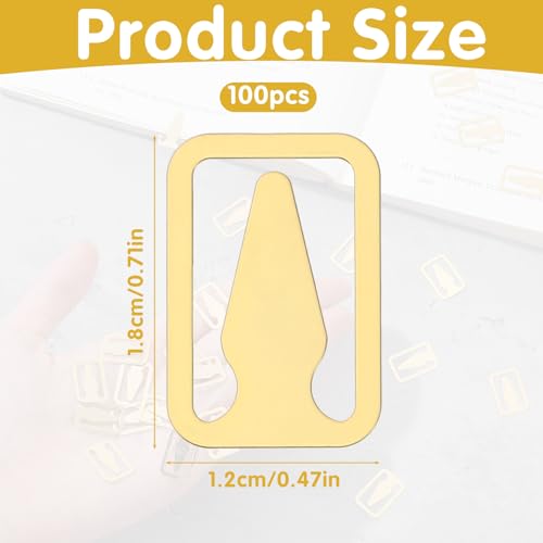 100pcs Index Clips, Metal Page Nibs Bookmarks, Arrows Bookmark, Arrow Page Clips for Students, Teacher, Readers, Book Lovers, Men and Women,Gold