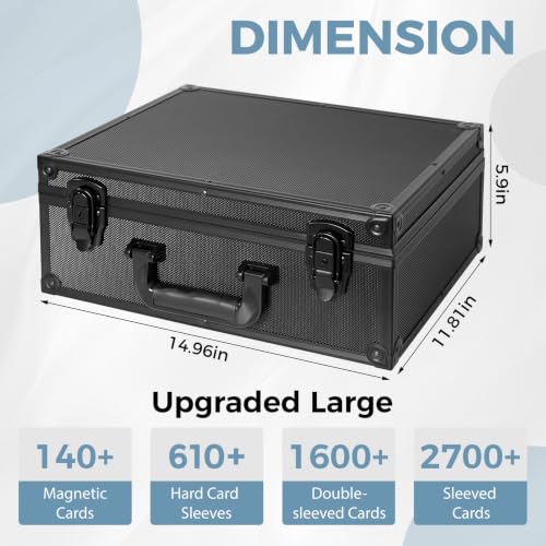 Trading Card Storage Box for 3" x 4" Top Loaders 610+, Sports Cards Case - size: Holds 610+ Top Loaders