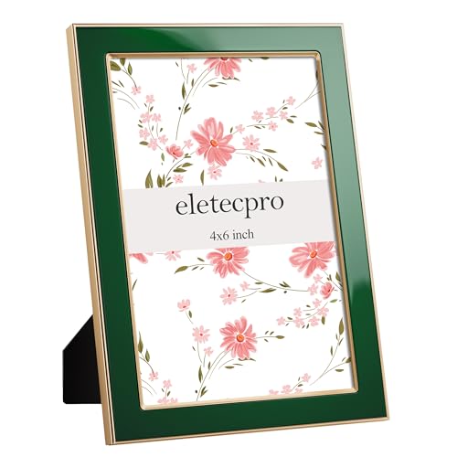 eletecpro 4x6 Enamel Picture Frame with Real Glass Cover, Green, 2-Pack - color: Green, size: 4x6