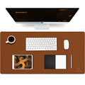 K KNODEL Large Office Desk Mat, Leather Mouse Pad (31.5"x15.7", Brown) - color: Brown, size: 31.5" x 15.7"