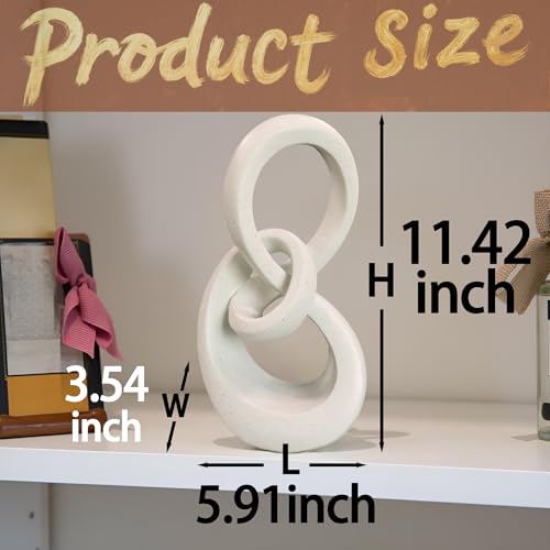 11.5" Modern Musical Note Decorative Sculpture, Abstract Sculptures,Home Decor,Coffee Table Statues,Shelf Top Decor Aesthetics,Dining Living Room Desk Decor - color: 11.42"light Gray