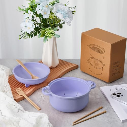 4 Sets Large 45oz Cute Pig Ramen Bowl Set Microwavable Multicolor - color: Multicolor