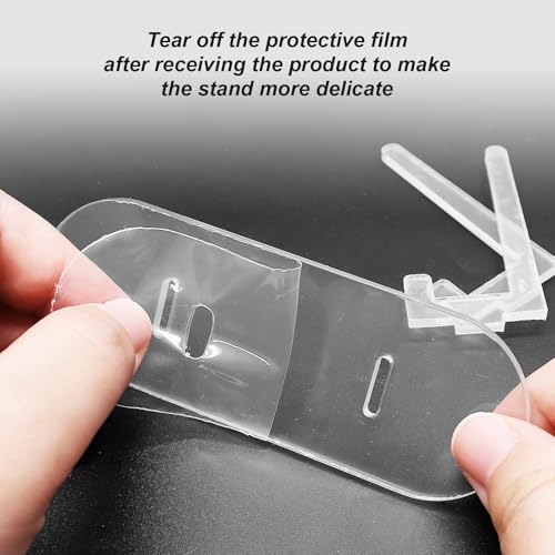20 Pcs Acrylic Card Display Stand, Clear Mini Holder 0.6 Inch