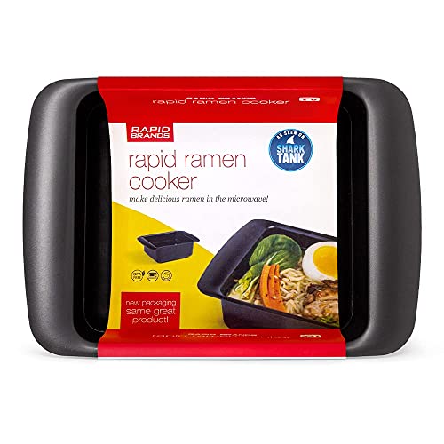 Rapid Ramen Cooker | Microwavable Cookware for Instant Ramen | BPA Free and Dishwasher Safe | Perfect for Dorm, Small Kitchen or Office | Black - color: Black, size: 1 Pack Standard