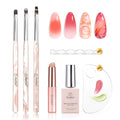 Beetles Blooming Gel Nail Art Brushes Set, Ombre Brush for Gel Polish - color: Marble