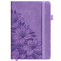 Lined Journal Notebook Hardcover Leather Bound 300 Pages A5 Purple Diary - color: Purple, size: A5 300 Pages