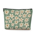 Daisy Floral Makeup Bag, Boho Makeup Organizer Cosmetic Bags for Women - color: CuteDaisy03