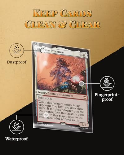 1050CT Perfect Fit Sleeves, Card Sleeves, 2.5" x 3.5", for Double-Sleeving, Trading Card Sleeve Compatible with MTG, TCG, Gaming Cards