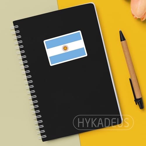 (3Pcs) Argentina Flag Stickers – Argentine National Flag Vinyl Decals, Waterproof Sticker for Laptop, Water Bottle, Scrapbook, Phone Case, Travel Gear, 3" x 2" - color: Argentina