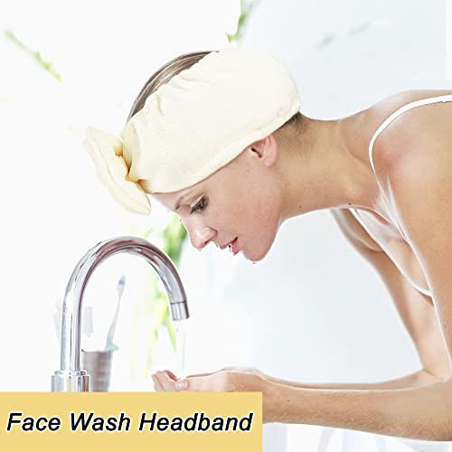 Shintop Spa Headband, Soft Makeup Headband for Washing Face - color: Creamy White