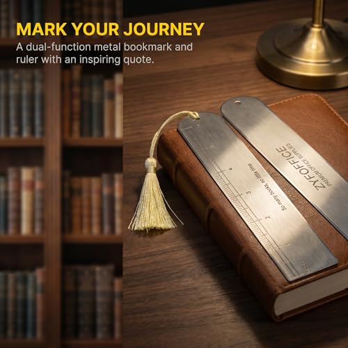 6 Inch Metal Ruler Bookmark, Silver - color: Silver