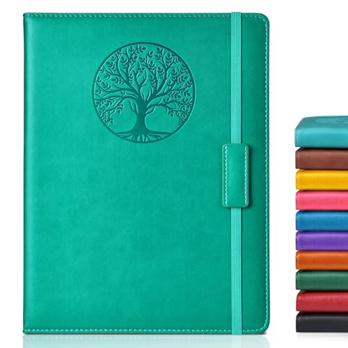 Biuwory B5 Leather Journal Notebook, 256 Lined Pages, Hardcover 7.8"×10.2" - color: Blue, size: Lined-256 Pages (7.8"×10.2")