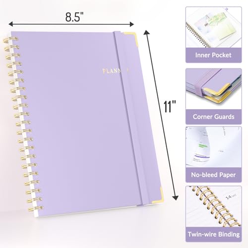 Forvencer Academic Planner 2026-2027, Weekly & Monthly Hardcover Planner A4 - color: Off-white, size: 8.5" x 11" (Jul 2026 - Jun 2027)