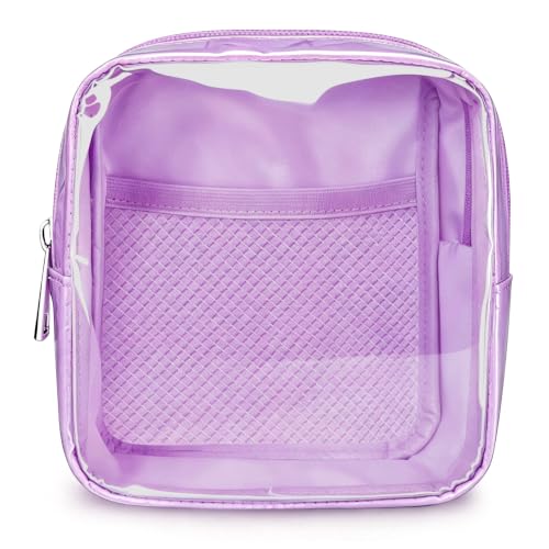 WLLWOO Clear Makeup Bag Mini Cosmetic Pouch Travel Toiletry Organizer - color: 1pcs-Mini-Purple