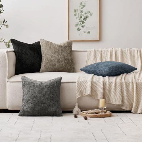 MIULEE Decorative Couch Throw Pillow Covers 16x16 Inch Navy Blue 2 Pack - color: Navy Blue, size: 16" x 16" (Pack of 2)