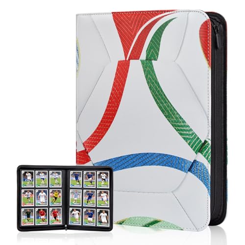 Soccer Card Binder 360 Pockets Waterproof Trading Cards Storage - color: Soccer, size: 360