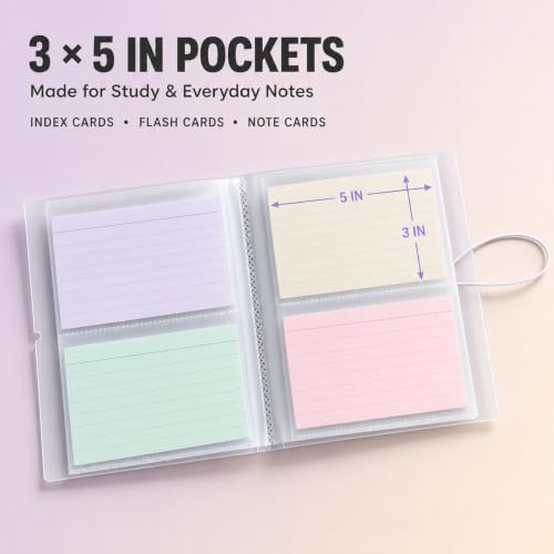 3x5 Index Card Organizer Holder Portable - size: 3x5