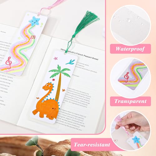 451Pcs DIY Bookmark Making Kit with Laminating Pouches, Tassels, Punch - color: Diy Bookmark Making Kit