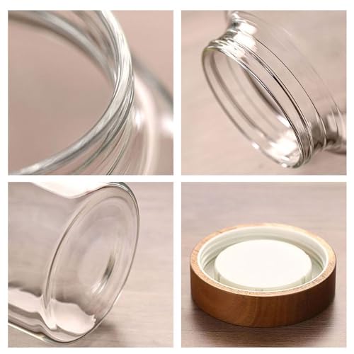 Glass Jar Canisters with Airtight Lids, Clear Glass Coffee Jars with High Sealing Threaded Mouth, Food Storage Canister for Pantry Sugar Tea Coffee Cookies (84 FL OZ / 2500ml) - size: 84 FL OZ / 2500ml