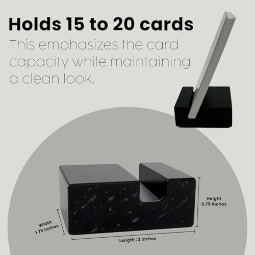 Black Granite Card Holder – Vertical, Holds 20