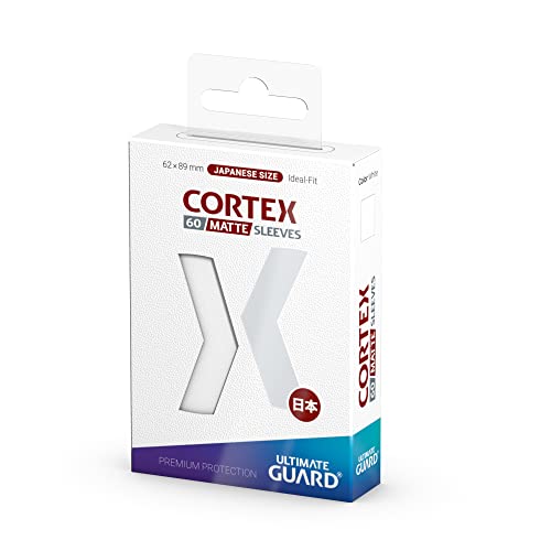 Ultimate Guard Cortex Outer Card Sleeves, 60 Japanese Size TCG Sleeves, 62 x 89mm, White Back, Matte Finish, No PVC & Acid-Free, High Clarity - color: White, size: Japanese Matte