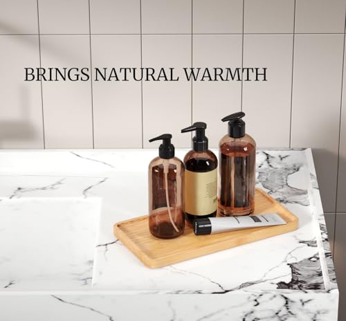 VERTORGAN Bamboo Serving Tray,9.8x5.9 Inch Trays,Home Decor(Natural) - color: Natural, size: 9.8" x 5.9" x 0.6"