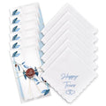 Happy Tears Wedding Handkerchief Something Blue Gift for Bride - color: Happy Tears X 6 (Blue)