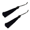 20pcs 6 Inch Silky Tassels with Chinese Knot for DIY Crafts(Black) - color: Black