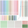 12 Pastel No Bleed Bible Highlighters & 5 Black Pens with Sticky Notes - color: Highlighters + Black Pens + Sticky Notes