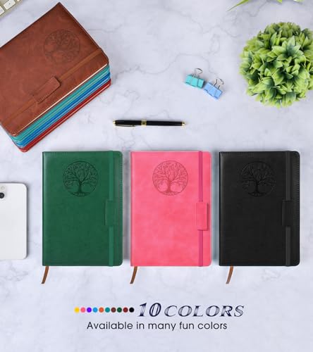 Biuwory Leather Journal Notebook,256 Thick Lined Pages,Hardcover 5.7"×8.3" - color: Pink, size: Lined-256 Pages (5.7"×8.3")