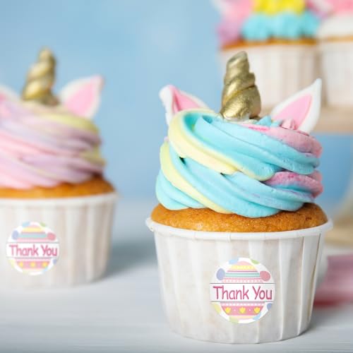 Heyfibro 500 PCS 1.5 Inch Thank You Stickers for Small Business, Baking, Gifts, Envelopes, Easter Decorations (Egg 1) - style: Egg 1