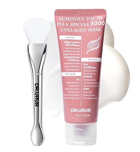 L22 PDRN Collagen Wrapping Mask - 20-Minute Instant Peel-Off Facial Mask, for Glowing, Smooth, Firm, Lifted, Glass Skin | Korean Skincare - 70g - color: Mask Brush+mask