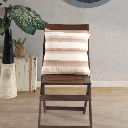 SOULMARK | 100% Turkish Cotton Decorative Pillow Covers | Terracotta & Set of 2 | 18x18 | Hidden Zipper & Machine Washable | Soft & Woven Textured Euro Sham Covers for Sofa, Couch, Bedroom, Livingroom - color: Terracotta, size: 18" x 18" (Pack of 2)
