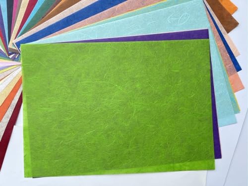 50 Design A4 Natural Fiber Mulberry Tree Mulberry Paper Sheets Art Tissue Washi Paper Design Craft Art Origami Suppliers Card Making Writing Painting 50 Sheets (Mixed Colors Flowers etc.,, A4) - color: Mixed Colors Flowers etc.,,, size: 8.3 X 11.7 Inch