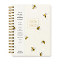WORLD TRAVELER Academic Planner School Organizer Jul 2026-Dec 2027, 7"x9" - color: Ivory Bee