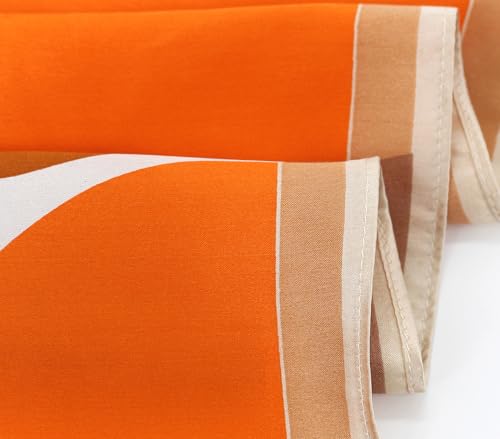 ANDANTINO 100% Mulberry Silk Scarf -21” Square Neckerchief with Gift Packed - color: Colorful Circles
