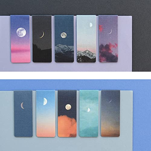 Monolike Magnetic Bookmarks Moon ver.1 + ver.2, 10 Pieces - color: Moon Ver.1 + Ver.2