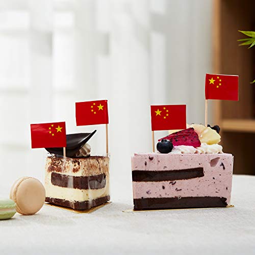 mflagperft China Toothpick Flags 100 Pack, Chinese Flag Cocktail Picks - color: China