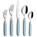 ANNOVA Silverware Set, Retro/Rivet Colorful Stainless Steel Tableware Kitchen Flatware Set Utensils, Includes Dinner Knives, Forks, Spoons, Salad Forks & Dessert Spoons (Sky Blue, 20 Pieces) - color: Light Blue