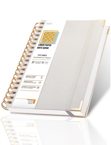 OWSC Lined Spiral Notebook, Hardcover 7.1 x 10 IN B5 Notebook, Grey 300 - size: 1 Pack B5 Grey300P