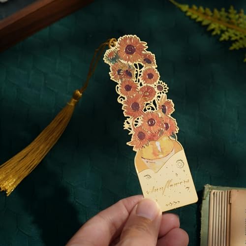8 PCS Metal Bookmark with Tassel, Van Gogh Book Marks for Reading Women & Men, Book Lovers Gift - style: 8pcs Van Gogh Bookmarks