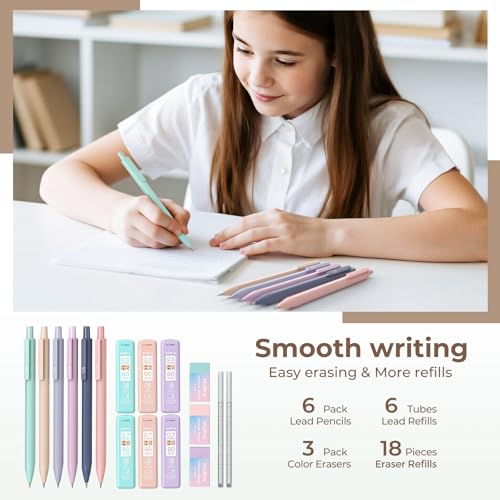 Nicpro School Supplies Stationary Set with Pencil Case, 39 PCS Cream - color: Cream, size: 1 count (Pack of 39)