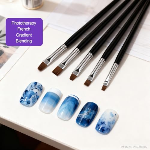 Artdone Nail Dotting Tools Art Brushes Kit With Nail Stand Gel Polish - color: Nail dotting tool brushes and stands kit