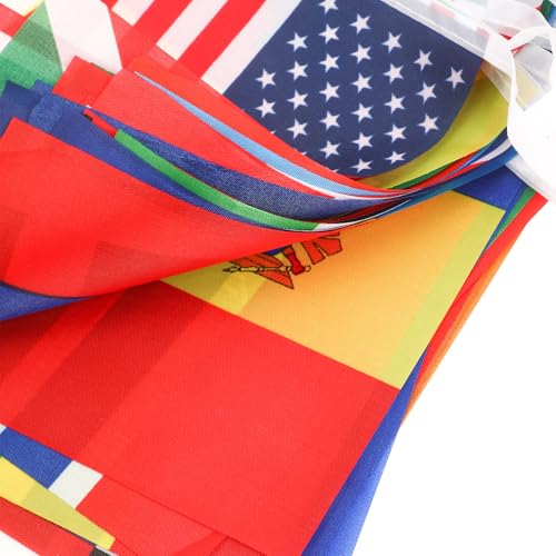 MARFOREVER 105 Ft World Flags Bunting Banner 100 Countries String Flags