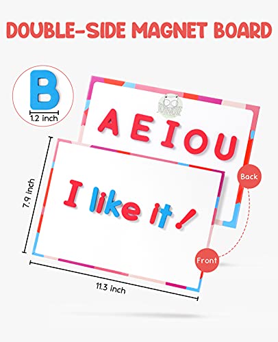 Gamenote Magnetic Letters Kit, 238 Pieces with Magnetic Board and Markers
