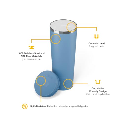 RTIC 28oz Everyday Tumbler, Insulated, Ceramic Lined, Denim - color: Denim, size: 28 Ounces