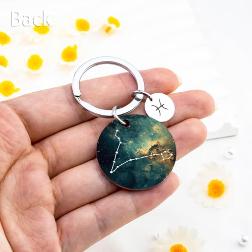 isiyu 12 Constellation Keychain Zodiac Astrology/Birthday For Women Men Adults Boys Girls Horoscope Lovers Gifts For Women - color: Color 6