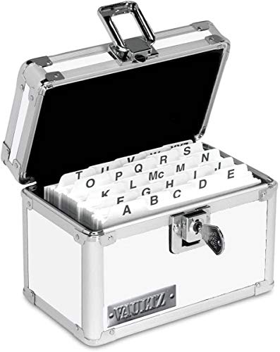 Vaultz Locking Index Card File, 3 x 5 Inches, White (VZ00174) - color: White, size: 3 X 5 Inch