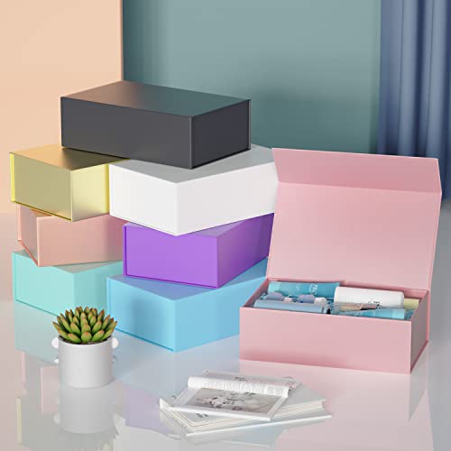 RYDDOY Pink Gift Box, 9.5x6x3'' Gift Boxes with Lids for Presents - color: Pink, size: 9.5 x 6 x 3 Inch